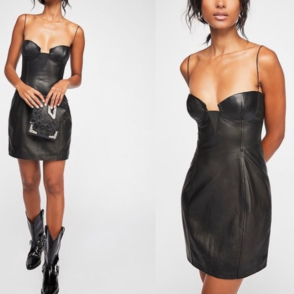 MISHA COLLECTION Dresses & Skirts - NWT Misha Collection x FP Leather Clarissa Dress